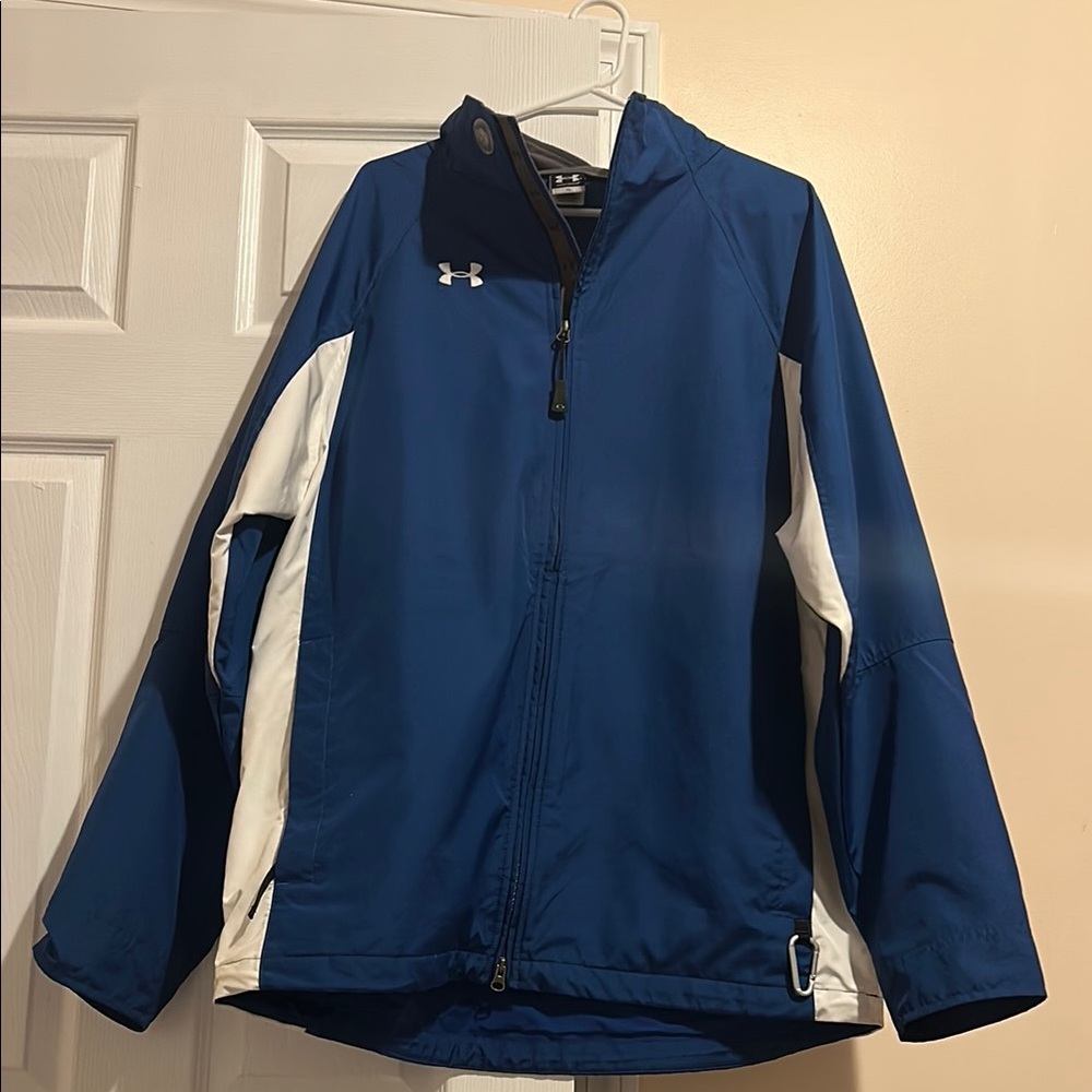 Under Armour Blue and White wind breaker Jacket